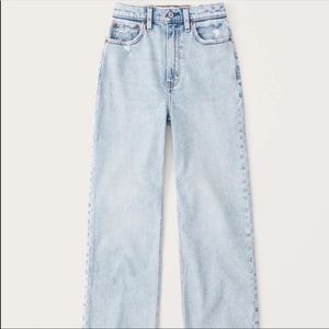 Abercrombie & Fitch Ultra High Waisted Wide Leg Jean in Light Wash